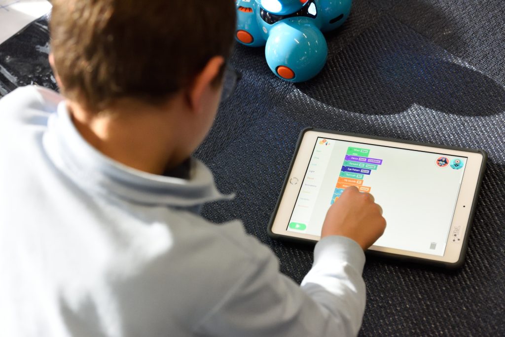 Child using an ipad